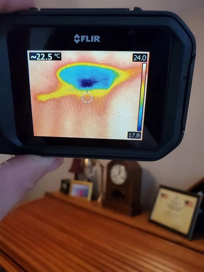 Thermal imaging inspection for water damage in Becker